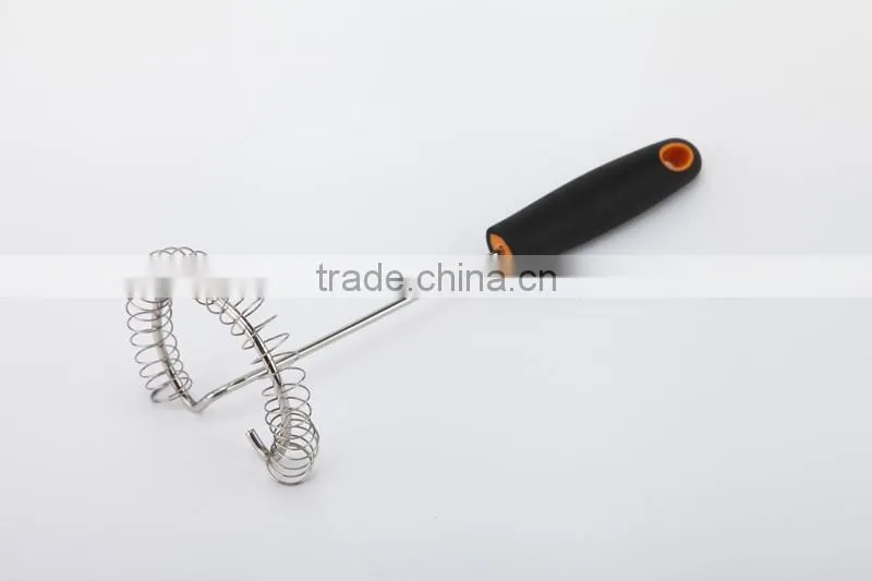 stainless steel spring whisk with TPR handle
