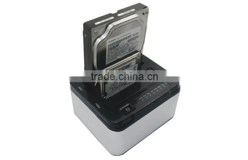 High quality USB3.0 Dual bay 2.5 and 3.5 sata hard driver dock(2 in 1)