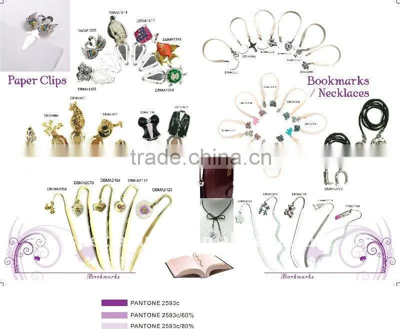 promotional metal 3D music bookmarks for books, gifts and premium