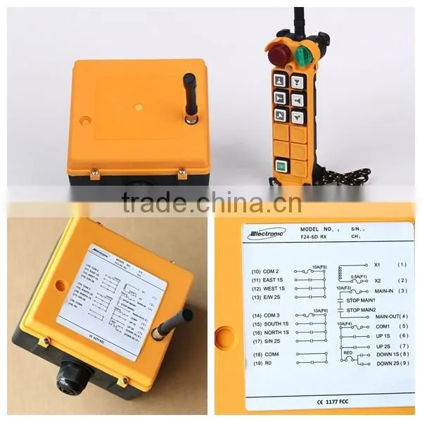 446mhz receiver&transmitter double speed button industrial remote control crane for electric hoist