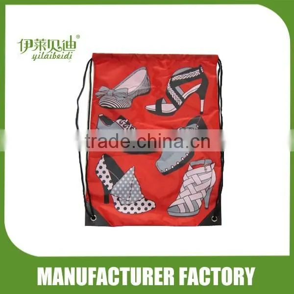 Fashion printed oxford drawstring bag