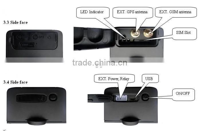 Car GPS Tracker GPS104B Vehicle TK104b Car Truck tracking Waterproof real-time track bulit-in 6000MA battery Truck GPS Tracker