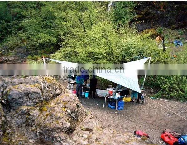 Big awning poly tarpaulin tent sheet for outdoor sun shelter
