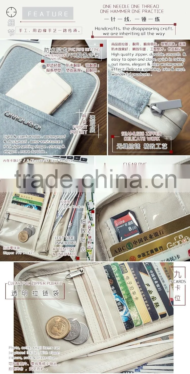 Zipper Closure Tote Tripping Wallet