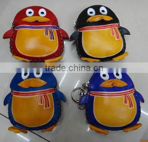 Wholesale Animal Shaped Leather Coin Purse Cow Face Genuine Leather Coin Purse