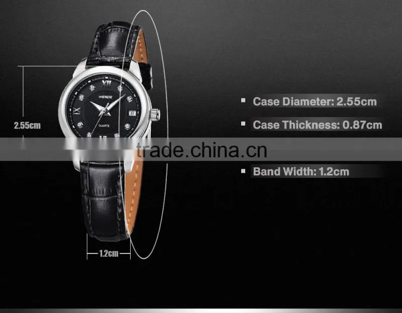 Women hot Selling leather bracelet watch Fashion waterproof watch WG93009