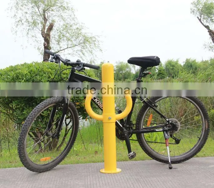 2012 Powder Coated Safty Yellow Bike Rack Bollard