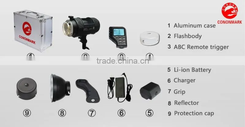 CONONMARK digital 600WS i6T digital camera studio outdoor photo strobe flashlight with transmitter