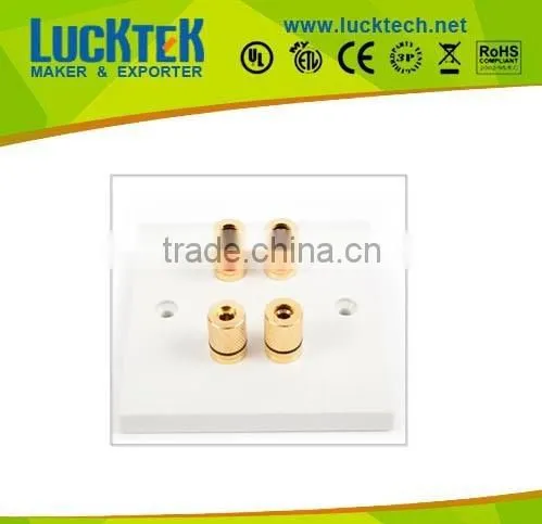 4 post RCA Speaker connection Wall Plate socket
