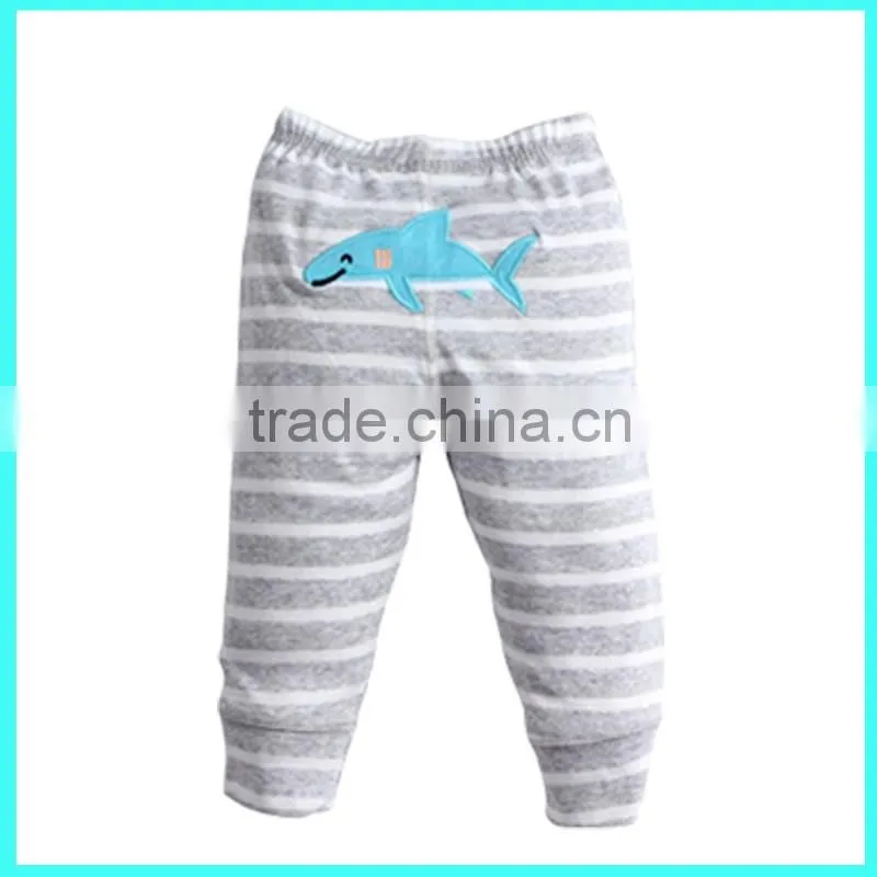 Hot sale 100% cotton cute embroirdery kids / children / baby pants for autumn