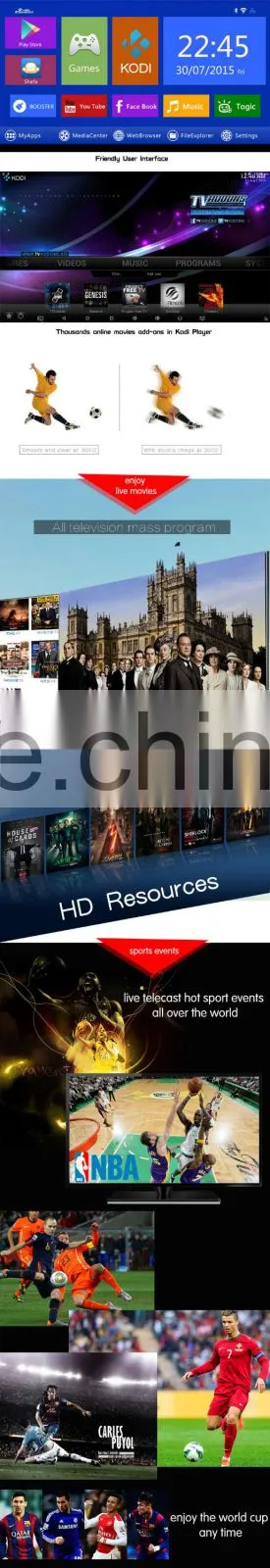 CR13 Plus RK3368 Android Set Top Box with Skype and Camera Manufacture Price