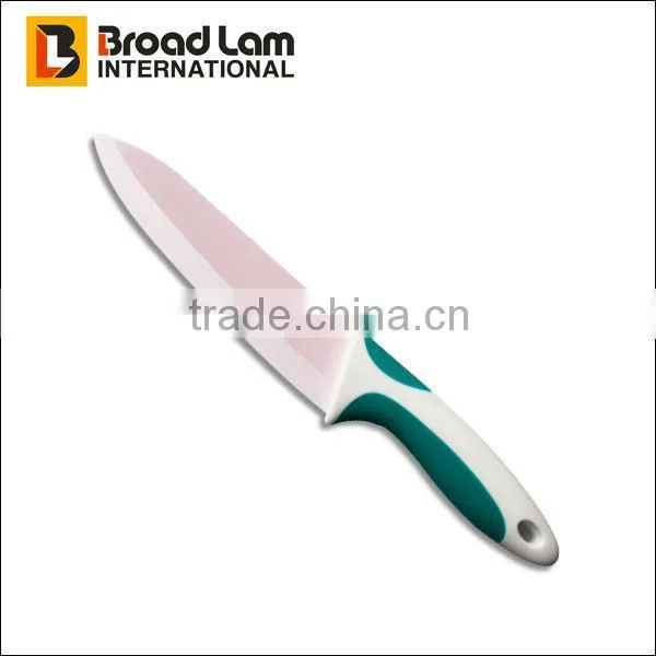 6" Light Pink color ceramic blade chef knife