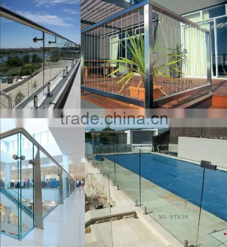Grooved Balcony Glass Handrail
