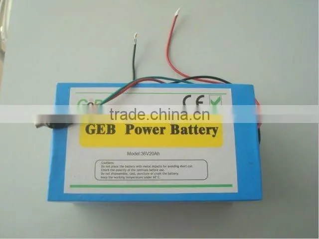LiFePO4 battery for E-bike 36V 20Ah
