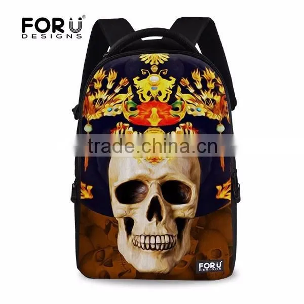 Wholesale Hot Sale Vintage Skull Backpack,Polyester Backpack,Laptop Backpack