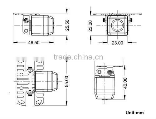 Super wide angle special car camera small size car camera