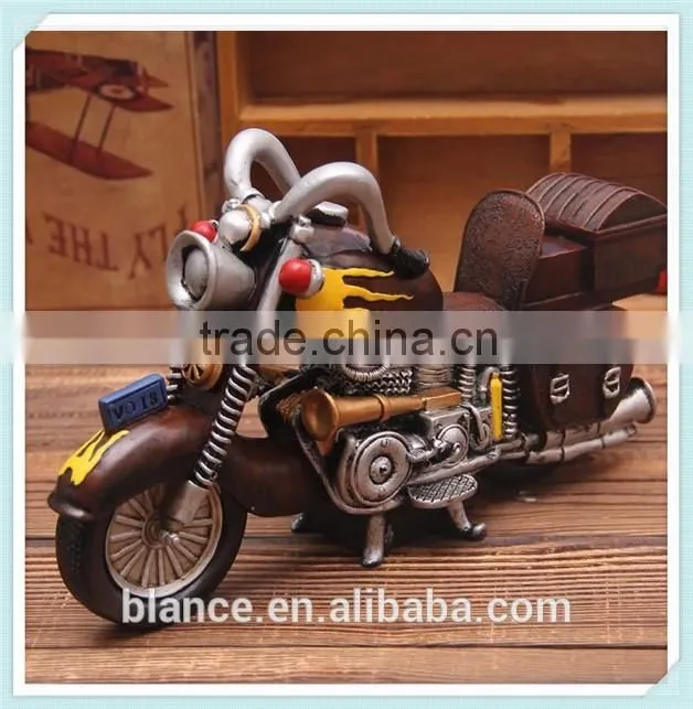 Vintage resin motorcycle figurine bar and night club decoration