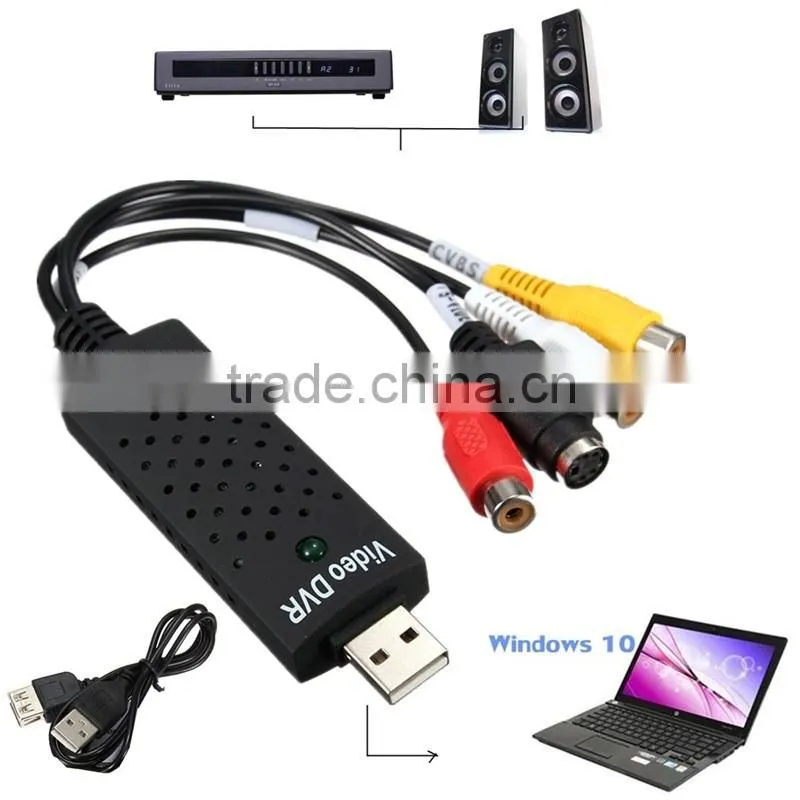 capture cards For Win 10 8 7 XP OS USB 2.0 Converter Audio Video Capture Grabber Adapter Supports NTSC/ PAL/ Video for internet