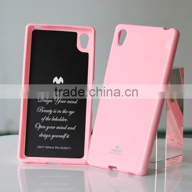 2016 High quality Newsets mercury Jelly Case TPU Case Ultra Slim TPU mobile Phone case for sony xperia z5