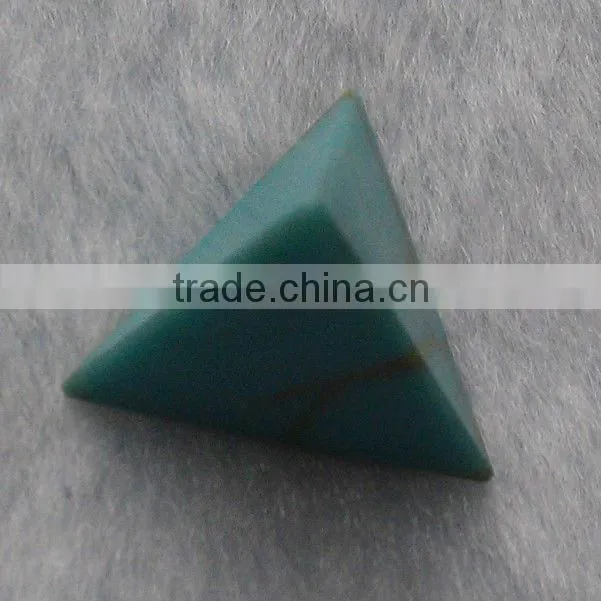 Different semi-precoius gemstones obsidian pyramid for jewelry