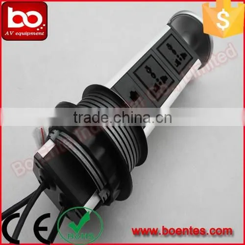 Desktop Kitchen Pop Up Power Socket Outlet with Universal Power Plugs for Office Equipment