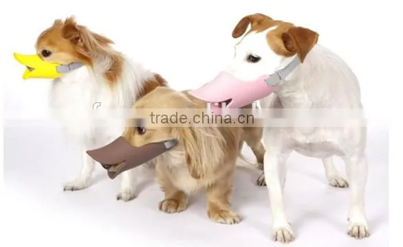 Novelty Cute silicone dog muzzle / dog mouth cover / cute duck mouth shape dog mouth cover