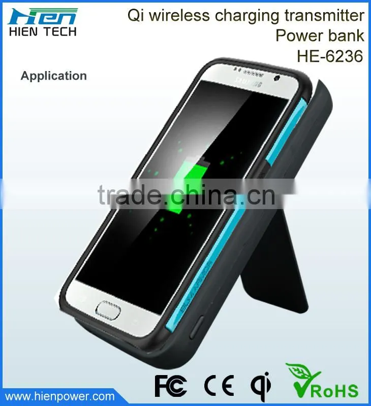 100% match Samsung Galaxy s6 QI wireless charger power bank