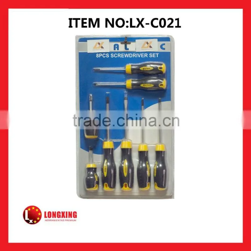 promotion 8 pcs multi-function screwdrivers set LX-c021/special scrwdrivers set/rubber screwdriver tip