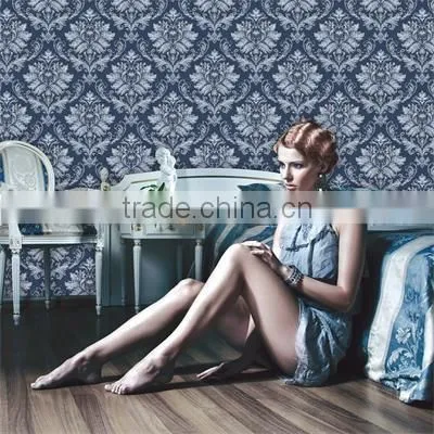 classic European style damask design wallpaper for TV background