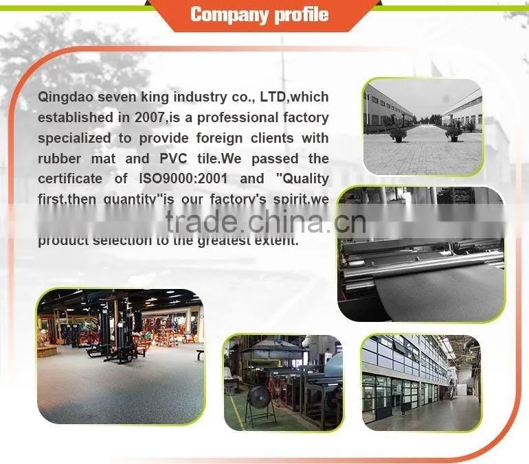 Qingdao 7King cheap outdoor sound absorbing rubber mat for playground