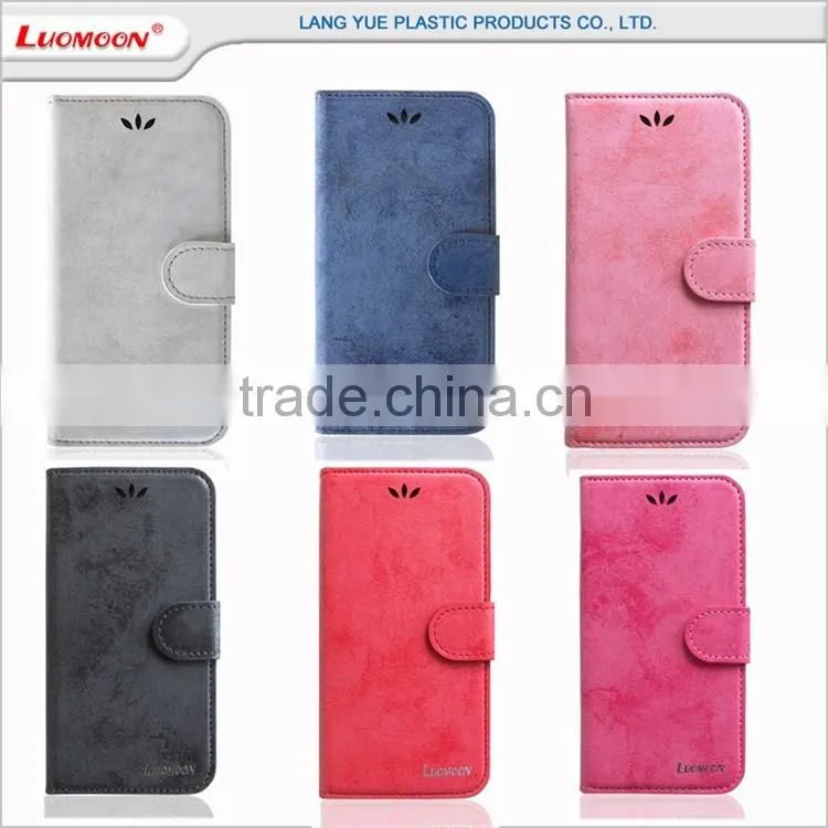 Leonardo da Vinci series synthetic nubuck leather phone case wallet for iphone 4 5 6 7 S C se plus