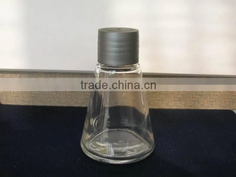 50ml clear cone glass perfume bottle with cap