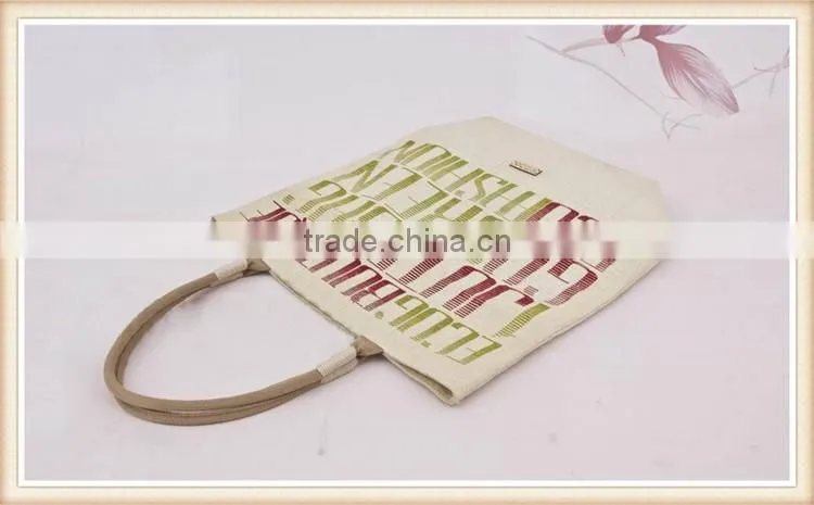 Fashion European style jute tote bag