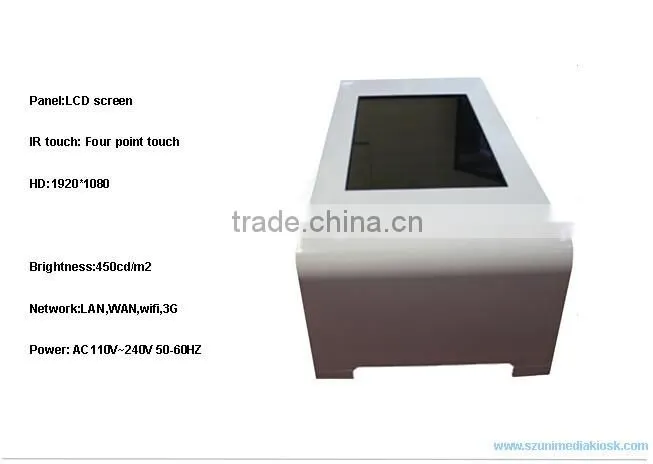 HD wifi interactive 42 inch multi touch screen table kiosk