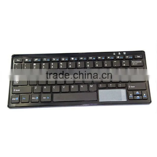 Factory direct supply!Bluetooth Cordless Keyboard with Touch Pad for Tablet Smart Phone Laptop PC W