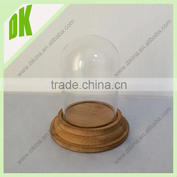 Size : 6*10 cm, 6*12cm, 8*12 cm etc (DIKINA- GD001) NEW Decorative Glass Dome, glass dome with base // Display Glass Dome cover