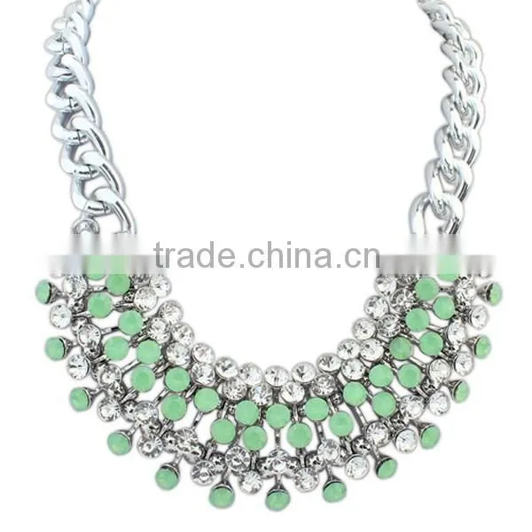 2016 New fashion necklace, temperament rhinestone statement necklace