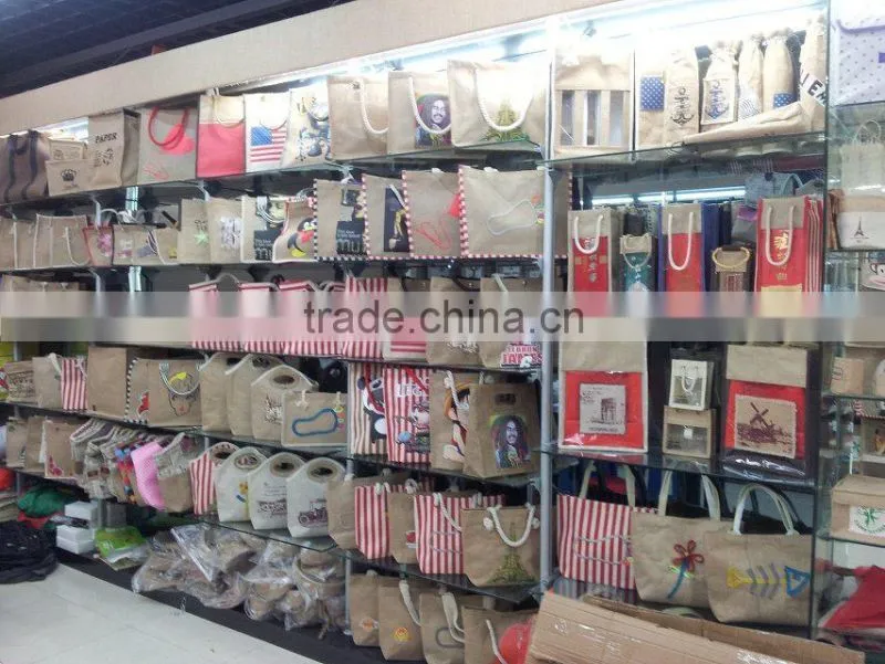 Graet!!! Eco-friendly shopping handle jute bag wholesale