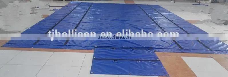 Heavy Duty PVC Lumber Tarp 6' Drop 27'x20' - 3 Rows of D-Rings