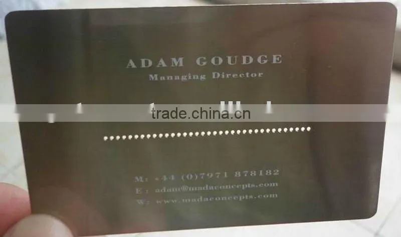 High Standard Mirror Effect Business Metal Card
