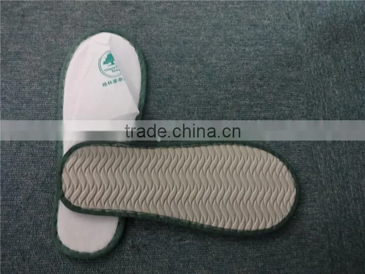 Promotional OEM logo import cheap hotel slippers eva