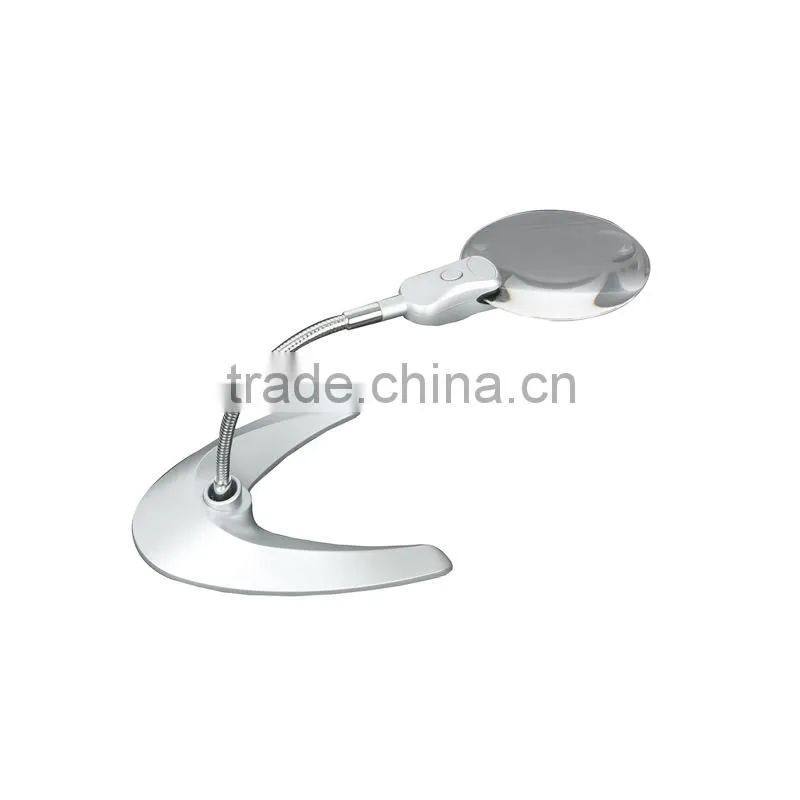 Factory direct sale cheap pocket magnifying glass with led illuminated light