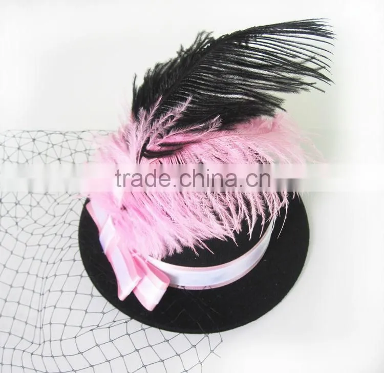 MYLOVE big feather ladies hat styles Cocktail hat MLXM028