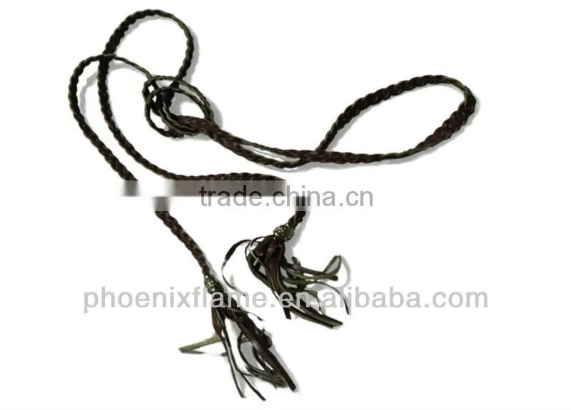 wholesale leather belt rope with tassel