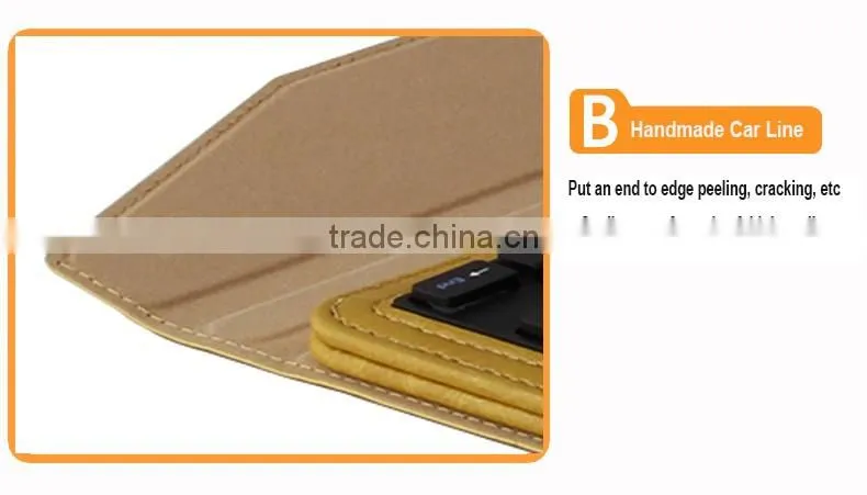 PU Leather case with wireless keyboard for tablet pc iPad air-IP205F