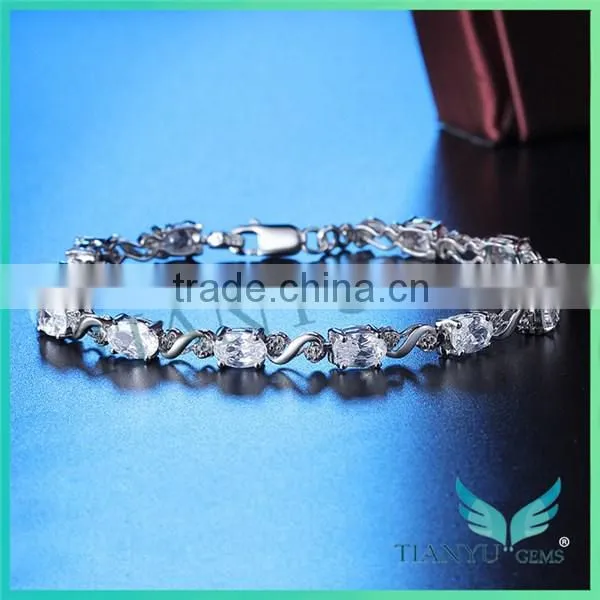 Wholesale Customized Jewelry 925 Sterling Silver Moissanite Diamond Blacelet