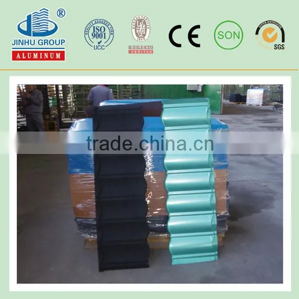 Colorful stone coated metal roofing tiles of construction materials
