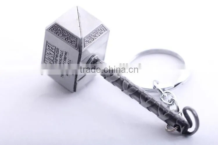 Newest Marvel Thor keychain Thor hammer keychain alloy hammer of Thor keychain