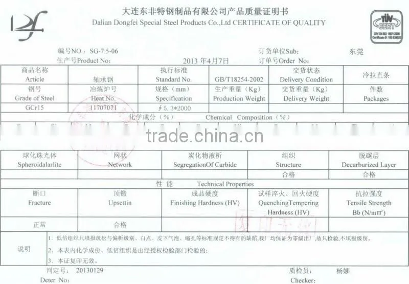 Titanium Coated Valve Pin with high quality