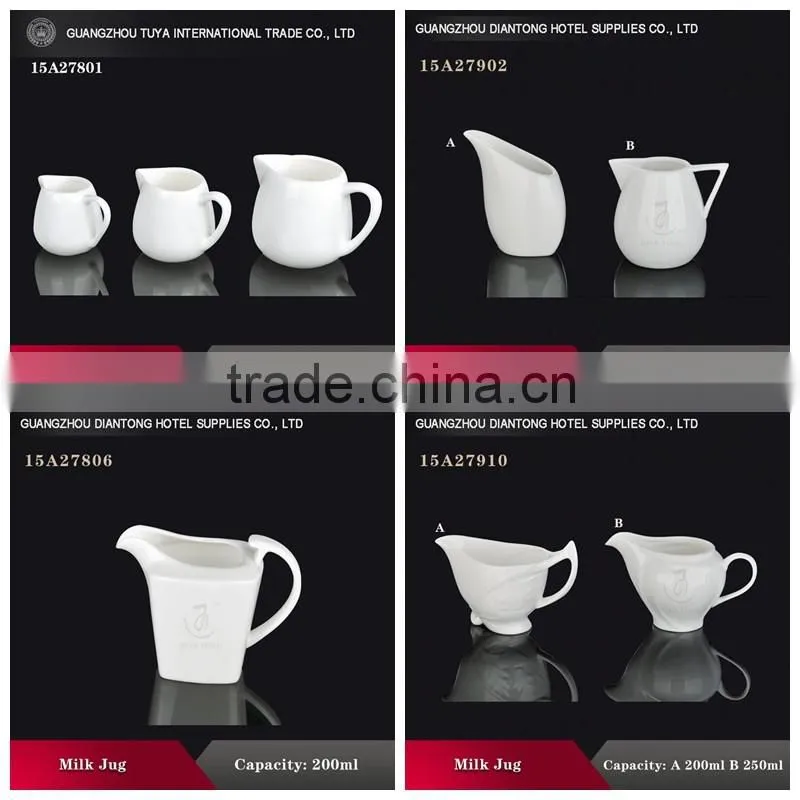 Wholesale elegant porcelain mini milk jug without handle